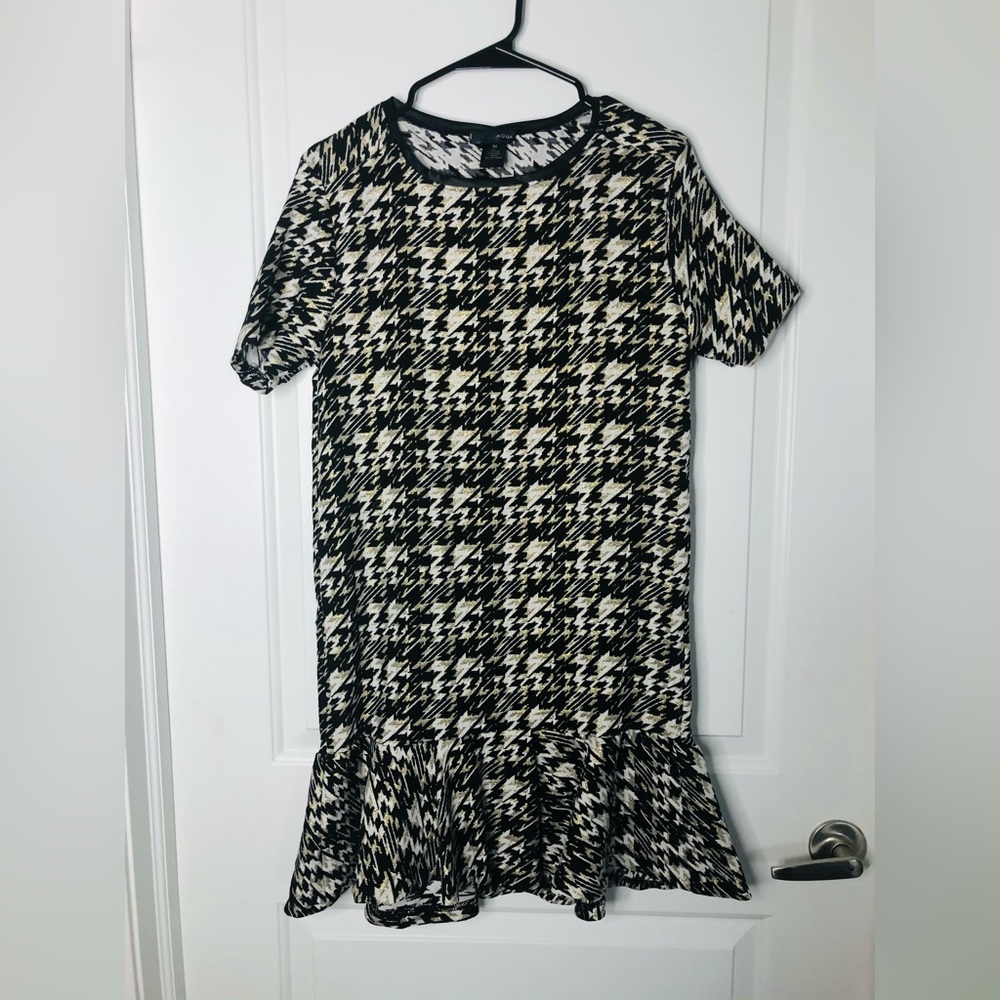 Houndstooth flare dress size medium